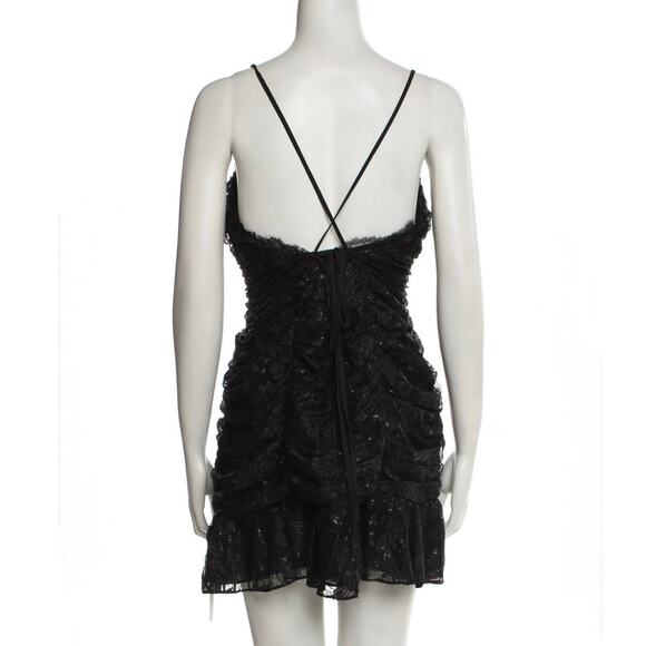 For Love & Lemons NWT Black Bette Lace Mini Dress size Large - Picture 7 of 15